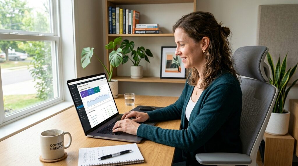 워드프레스 SEO 최적화 작업 화면 — 구글 상위노출을 위한 대시보드 설정 