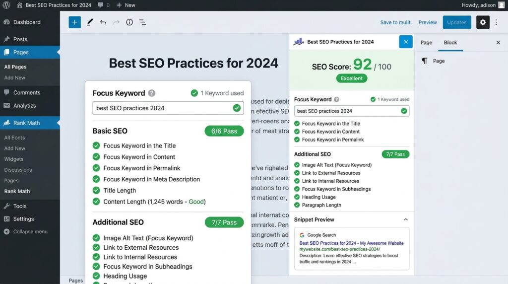 워드프레스 SEO 최적화 — Core Web Vitals 모바일 사이트 속도 비교